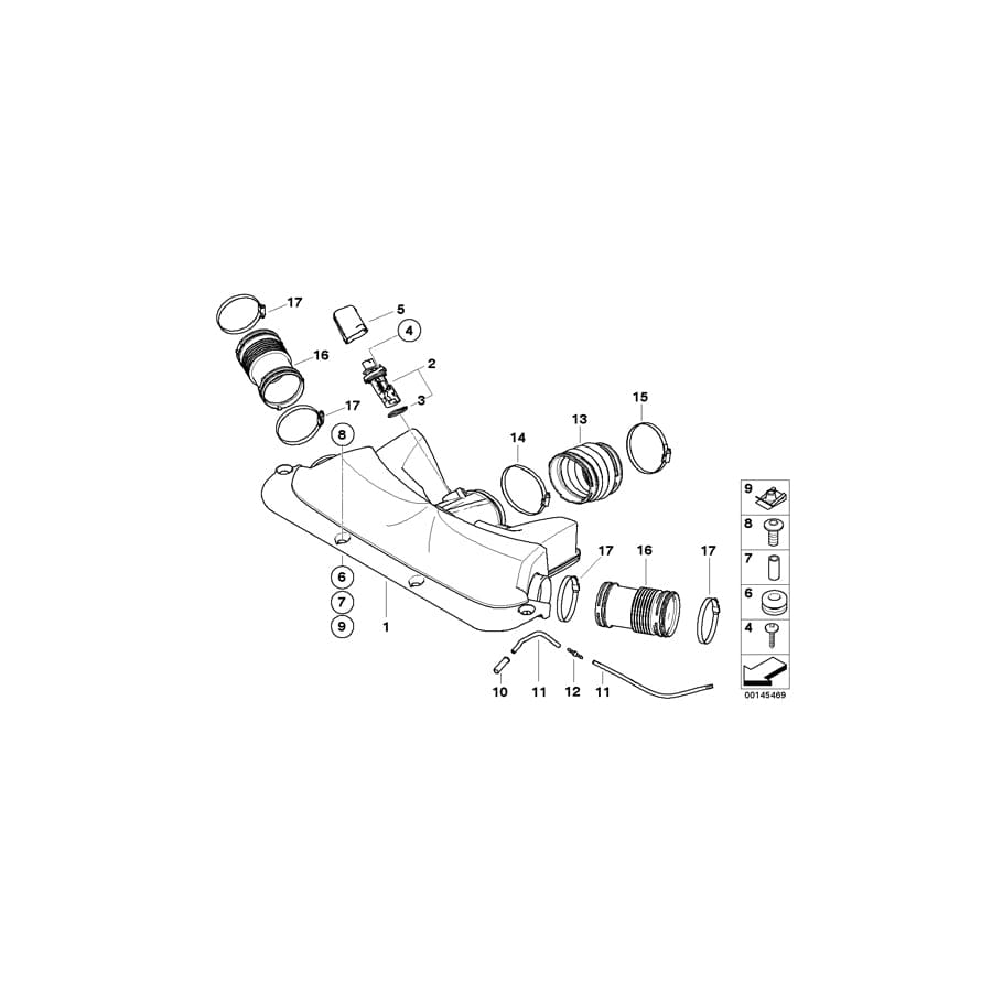 Genuine BMW 13717544098 E65 E66 Connection Piece (Inc. 750i & 750Li) | ML Performance UK Car Parts