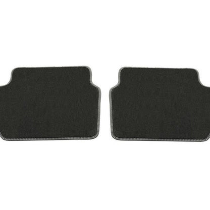 GENUINE FORD 2554847 ECOSPORT VELOUR FLOOR MATS REAR, BLACK WITH METAL GREY DOUBLE STITCHING | ML Performance UK