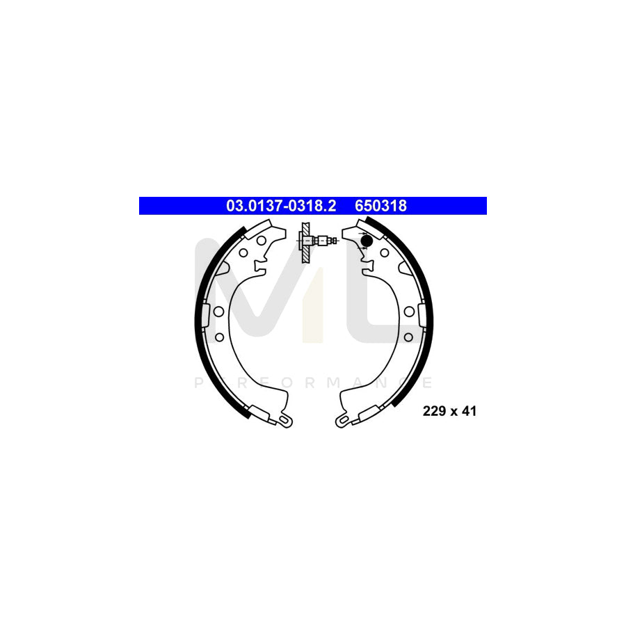 ATE 03.0137-0318.2 Brake Shoe Set | ML Performance Car Parts