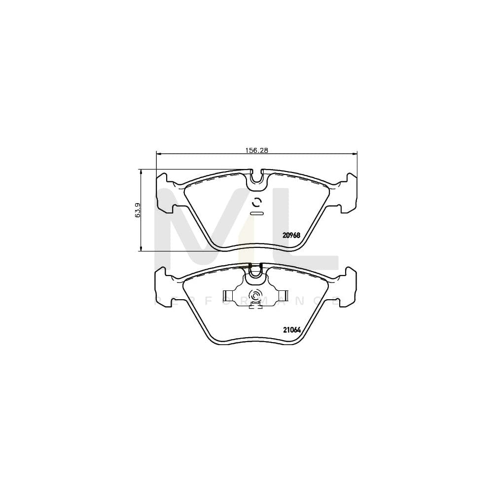 Hella 8DB 355 007-411 Brake Pad Set Prepared For Wear Indicator | ML Performance Car Parts