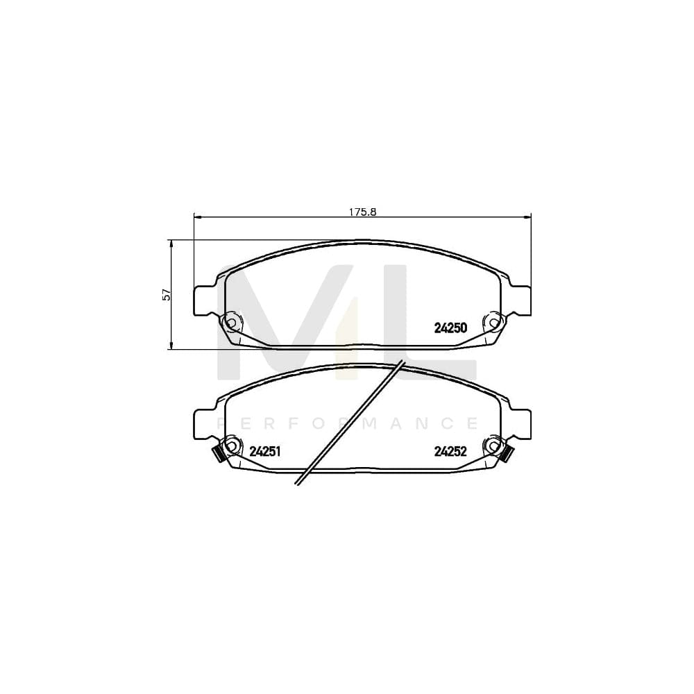 Hella 8DB 355 012-101 Brake Pad Set With Acoustic Wear Warning | ML Performance Car Parts