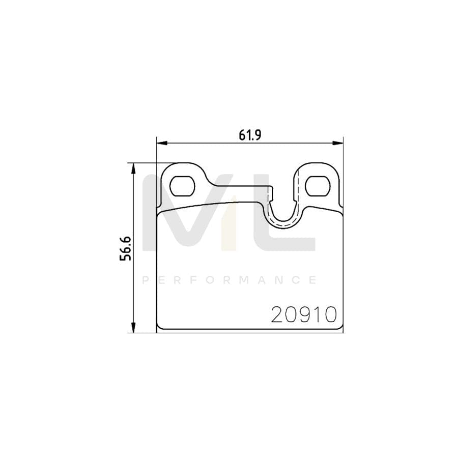 TEXTAR 2091002 Brake pad set prepared for wear indicator | ML Performance Car Parts