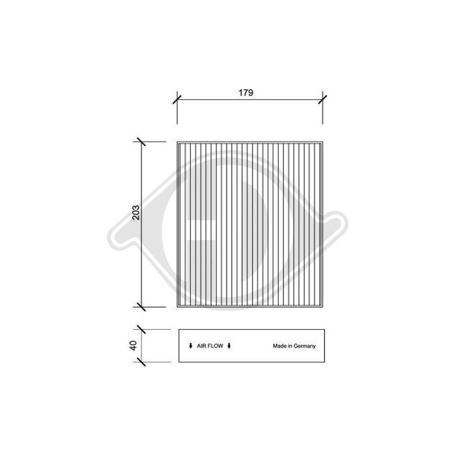 DIEDERICHS DCI1124 Pollen Filter | ML Performance UK Car Parts