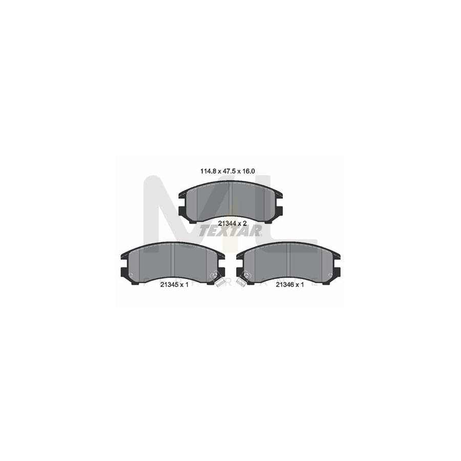 TEXTAR 2134401 Brake pad set with acoustic wear warning | ML Performance Car Parts