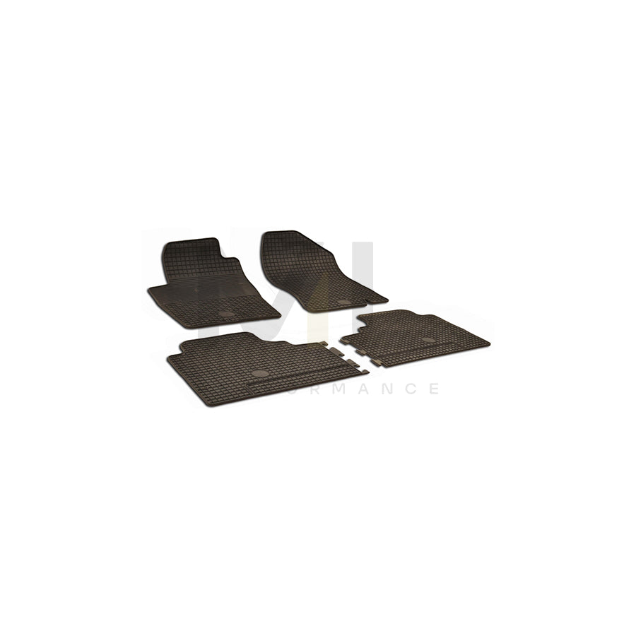 WALSER 50454 Floor mat set Elastomer, Front and Rear, Quantity: 4, Black | ML Performance Car Parts