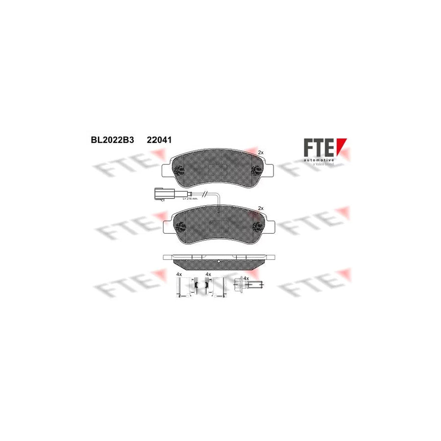 Fte BL2022B3 Brake Pad Set For Fiat Ducato | ML Performance UK Car Parts