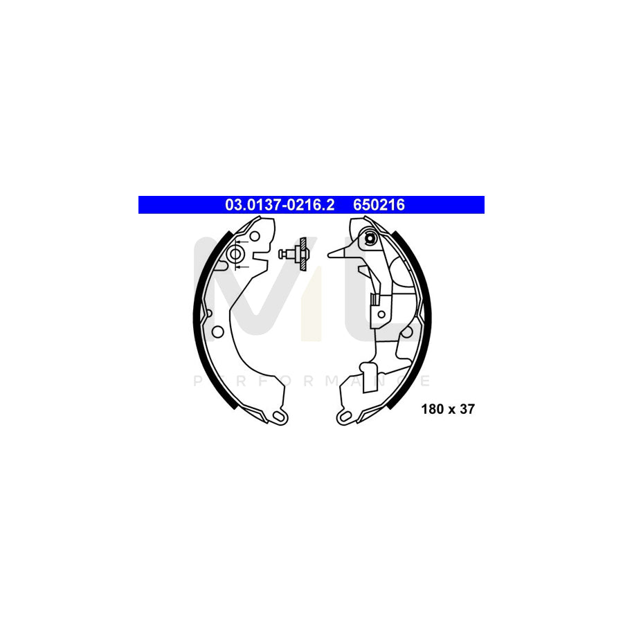 ATE 03.0137-0216.2 Brake Shoe Set with lever | ML Performance Car Parts