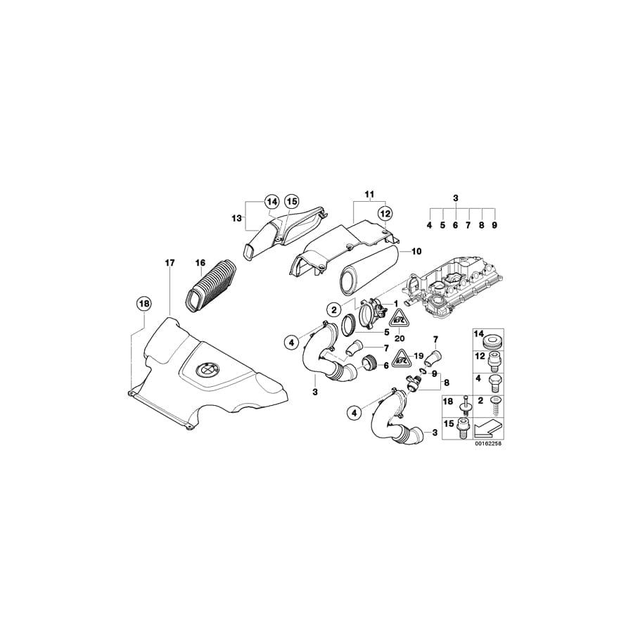 Genuine BMW 13717790553 E83 E60 Air Tube (Inc. 320td, 318td & X3 2.0d) | ML Performance UK Car Parts