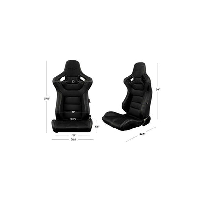 BRAUM Elite Series Racing Seat – Black Stitching [Fixed Back]