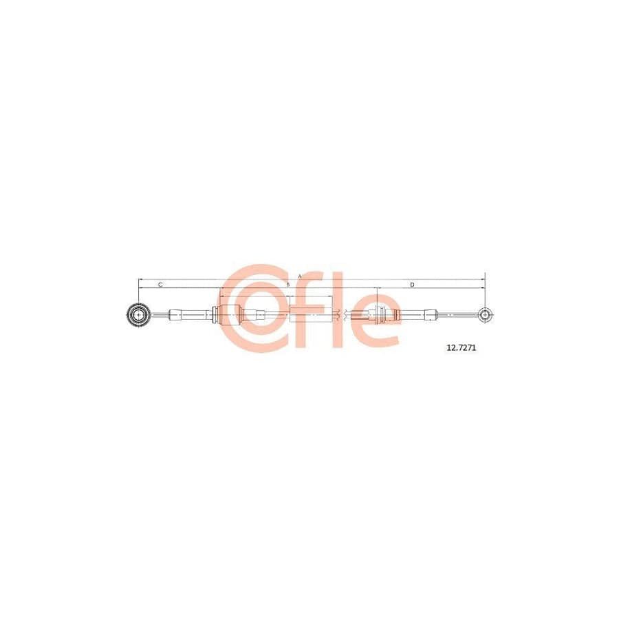 Cofle 12.7271 Cable, Manual Transmission For Fiat Punto Ii Hatchback (188)