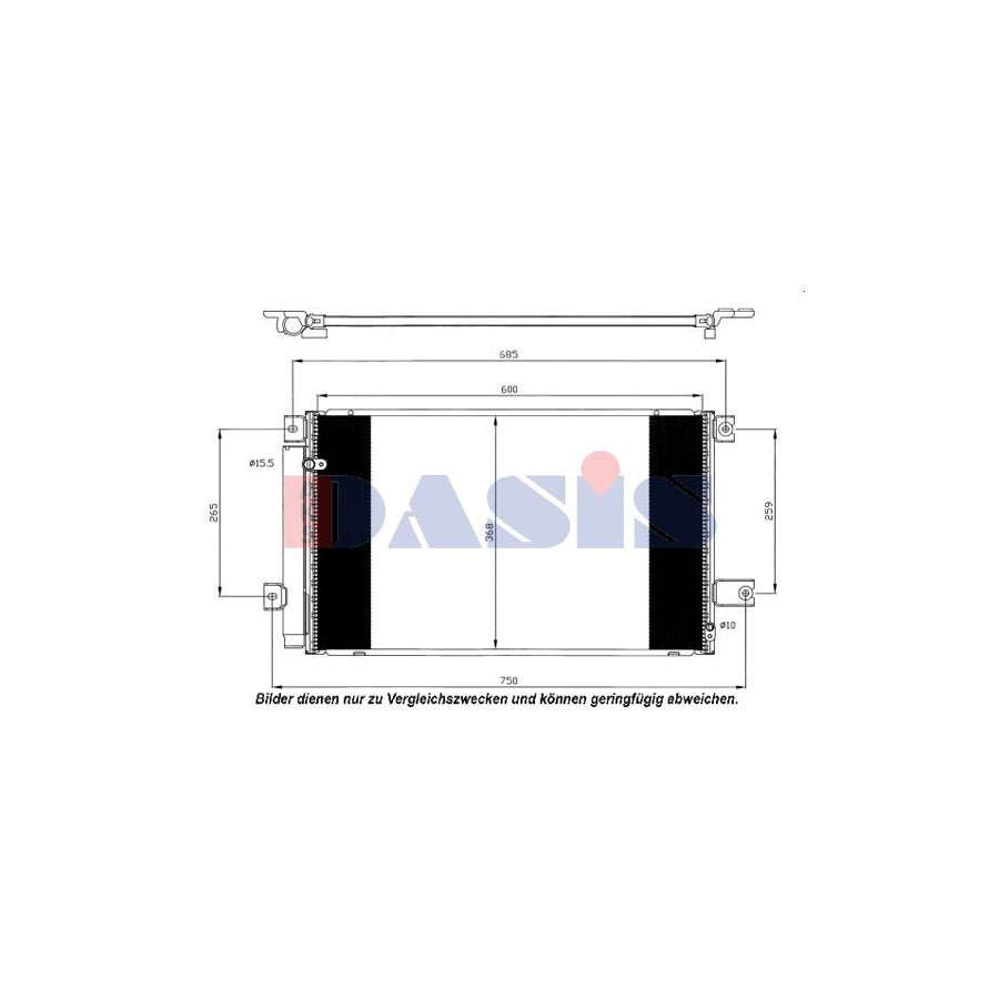 AKS Dasis 212058N Air Conditioning Condenser For Toyota Avensis | ML Performance UK