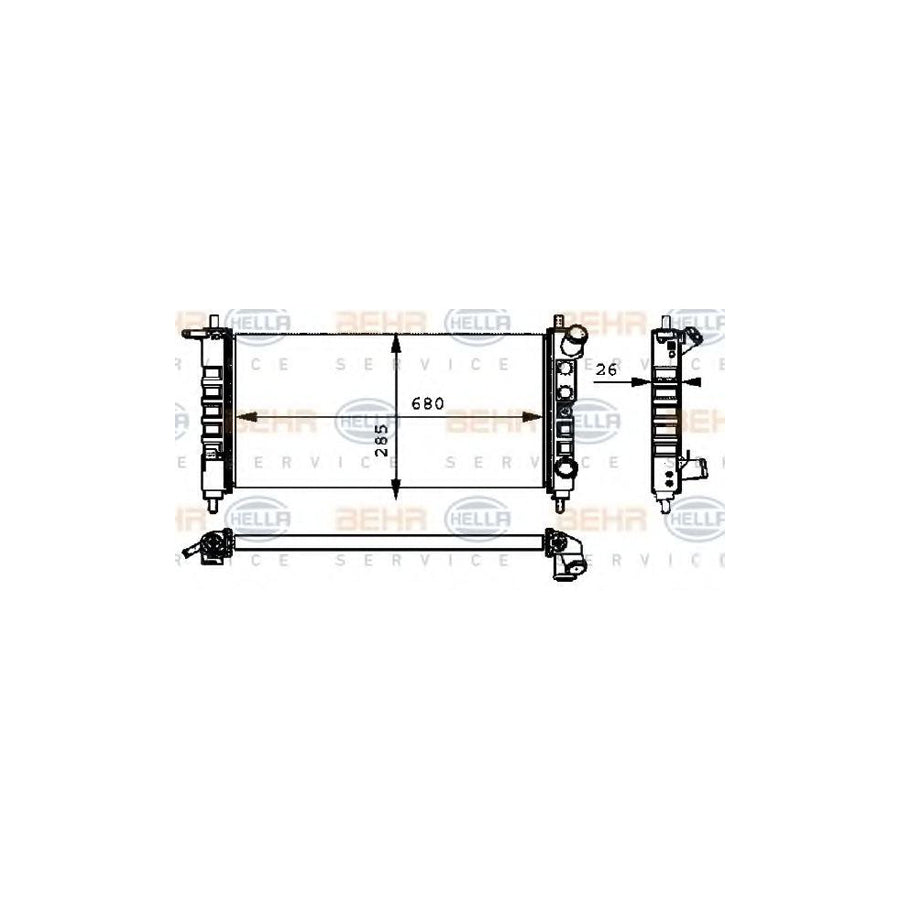 Hella 8MK 376 712-704 Engine Radiator