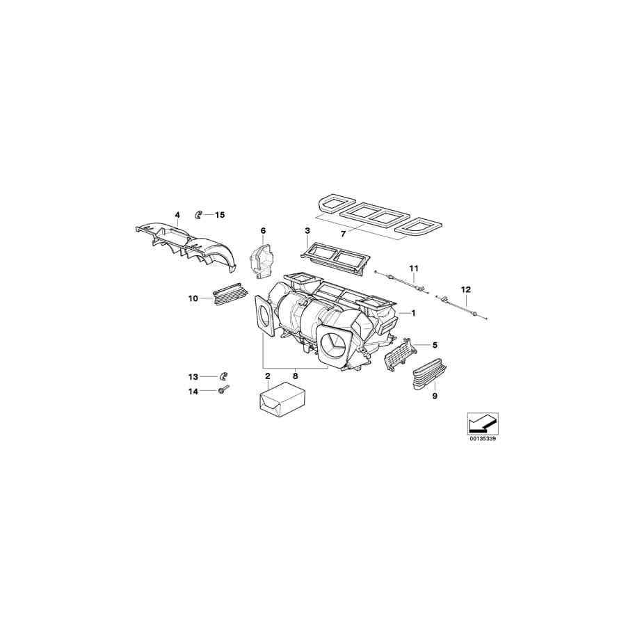 Genuine BMW 64118363784 E39 Air Channel (Inc. 540iP, M5 & 528i) | ML Performance UK Car Parts