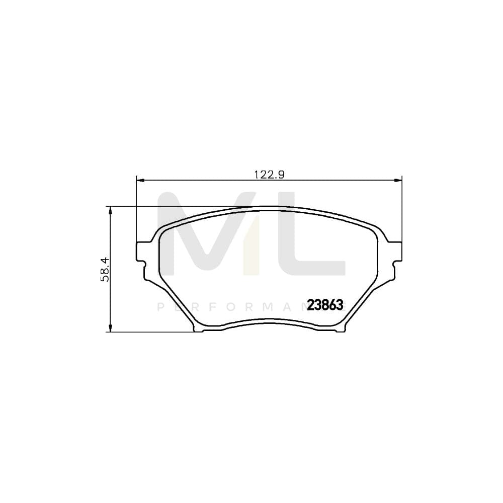 Hella 8DB 355 010-261 Brake Pad Set For Mazda Mx-5 Ii (Nb) Not Prepared For Wear Indicator | ML Performance Car Parts