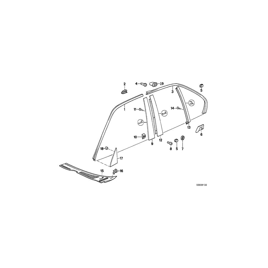 Genuine BMW 51138102952 E34 Grommet 15X4,7 (Inc. 530i) | ML Performance UK Car Parts