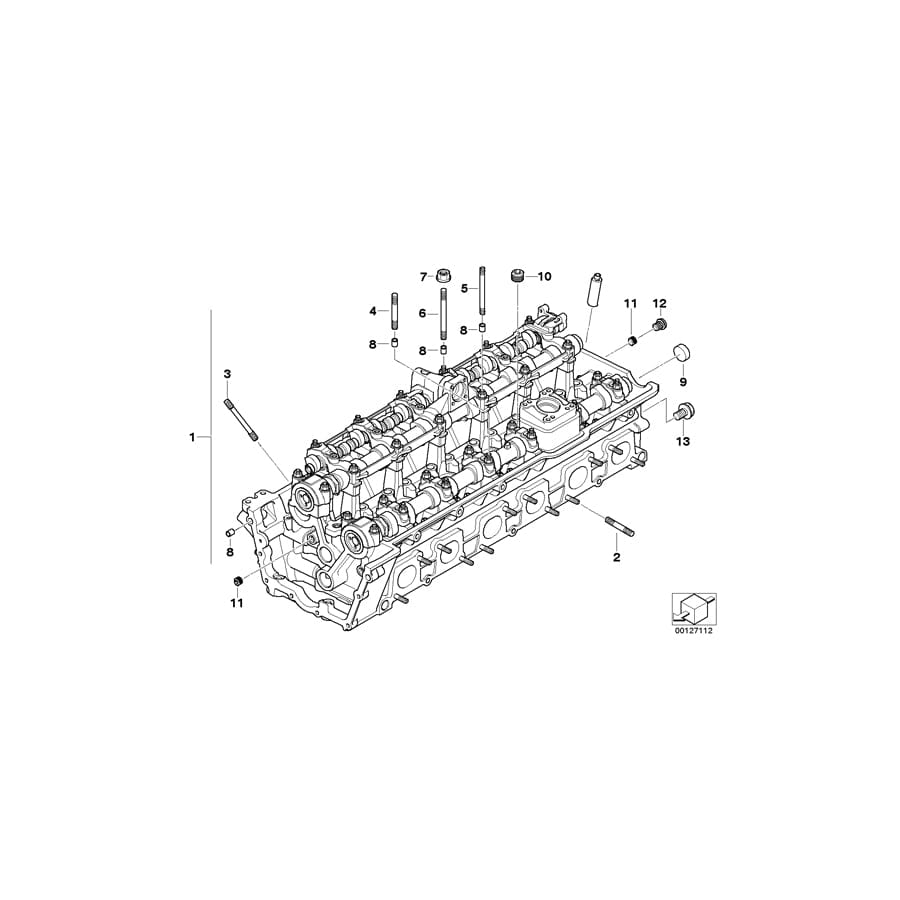 Genuine BMW 11127598762 E65 E66 E67 Cylinder Head W. Intake Valvetrain Zyl. 1-6 (Inc. 760LiS, 760i & 760Li) | ML Performance UK Car Parts