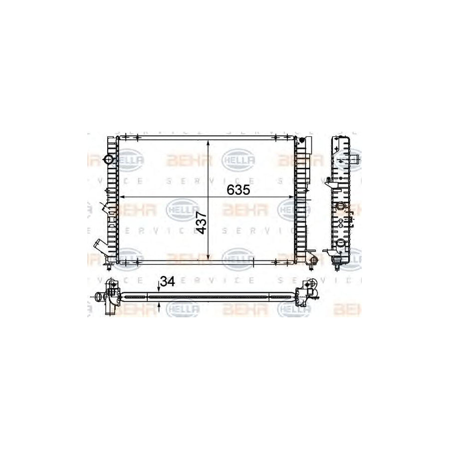 Hella 8MK 376 712-691 Engine Radiator