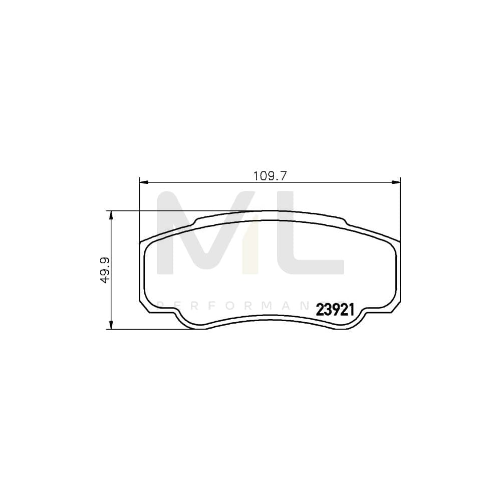 Hella 8DB 355 010-411 Brake Pad Set Not Prepared For Wear Indicator, With Brake Caliper Screws, With Accessories | ML Performance Car Parts