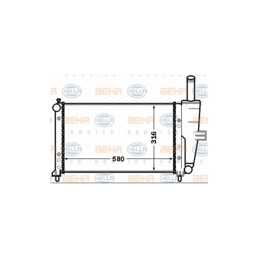 Hella 8MK 376 767-611 Engine Radiator For Fiat Punto II Hatchback (188)