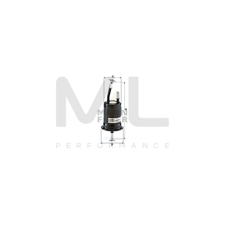 MANN-FILTER WK 614/41 Fuel filter for KIA RIO In-Line Filter | ML Performance Car Parts