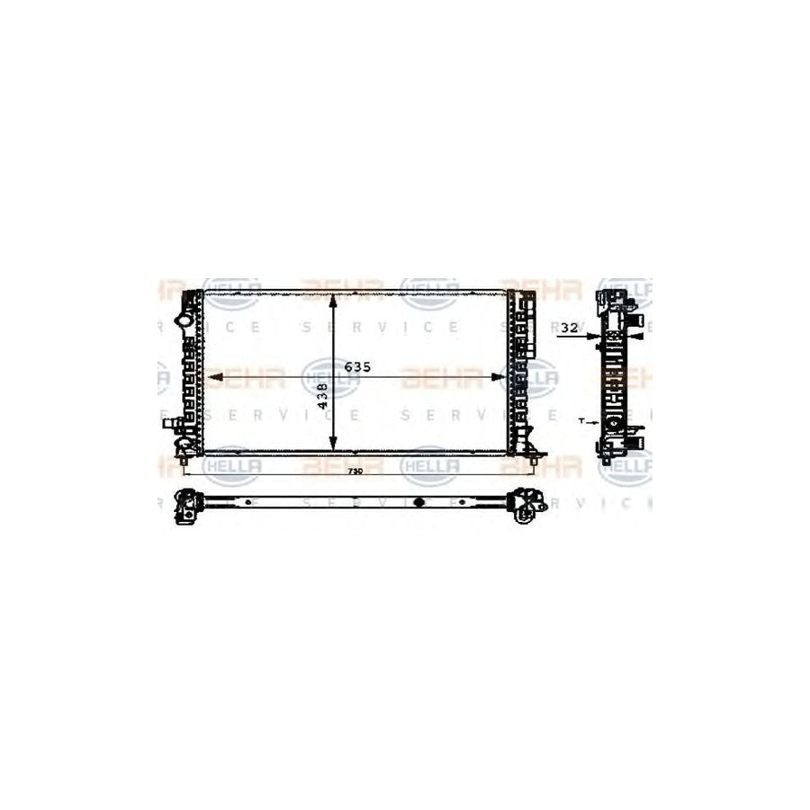 Hella 8MK 376 712-674 Engine Radiator For Renault Espace III (JE)