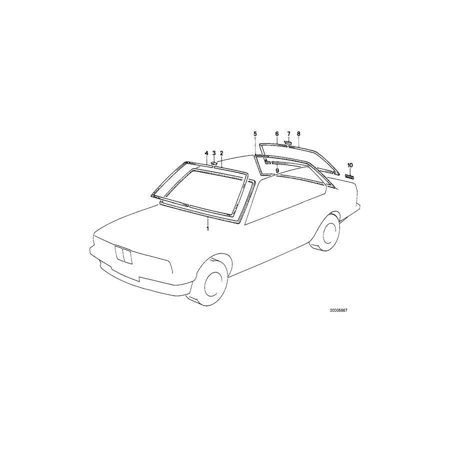 Genuine BMW 51311843889 E24 Decorative Frame Left (Inc. M635CSi, 630CS & 628CSi) | ML Performance UK Car Parts