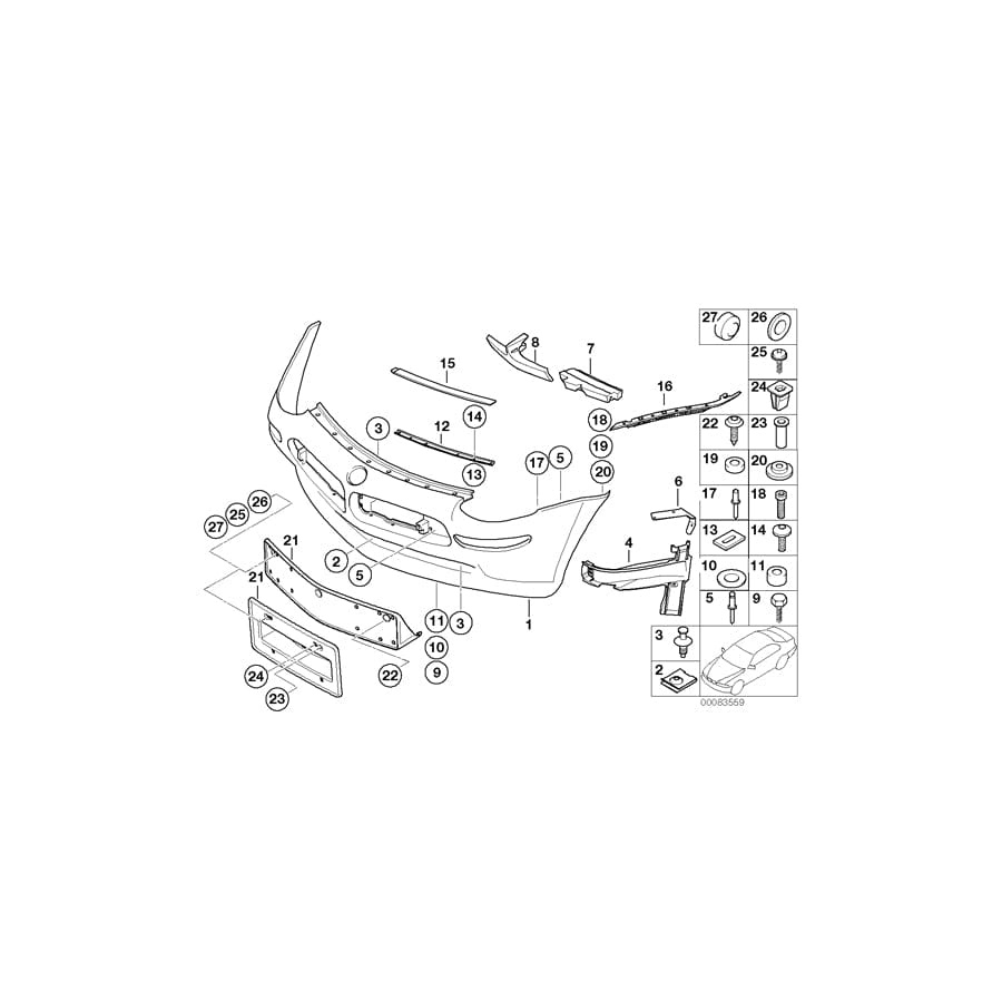 Genuine BMW 51118231955 E52 Licence Plate Base (Inc.  & Z8) | ML Performance UK Car Parts