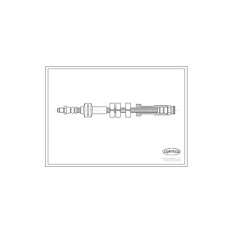 Corteco 19031606 Brake Hose For Fiat Seicento / 600 Hatchback (187) | ML Performance UK