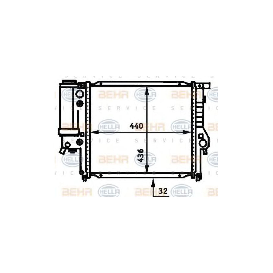 Hella 8MK 376 713-174 Engine Radiator For BMW 3 Series