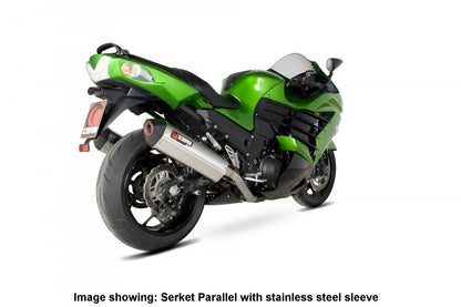 Scorpion RKA91CEO Kawasaki ZZR1400 Serket Parallel Slip-On (Pair) - Carbon Fibre Sleeve | ML Performance UK UK