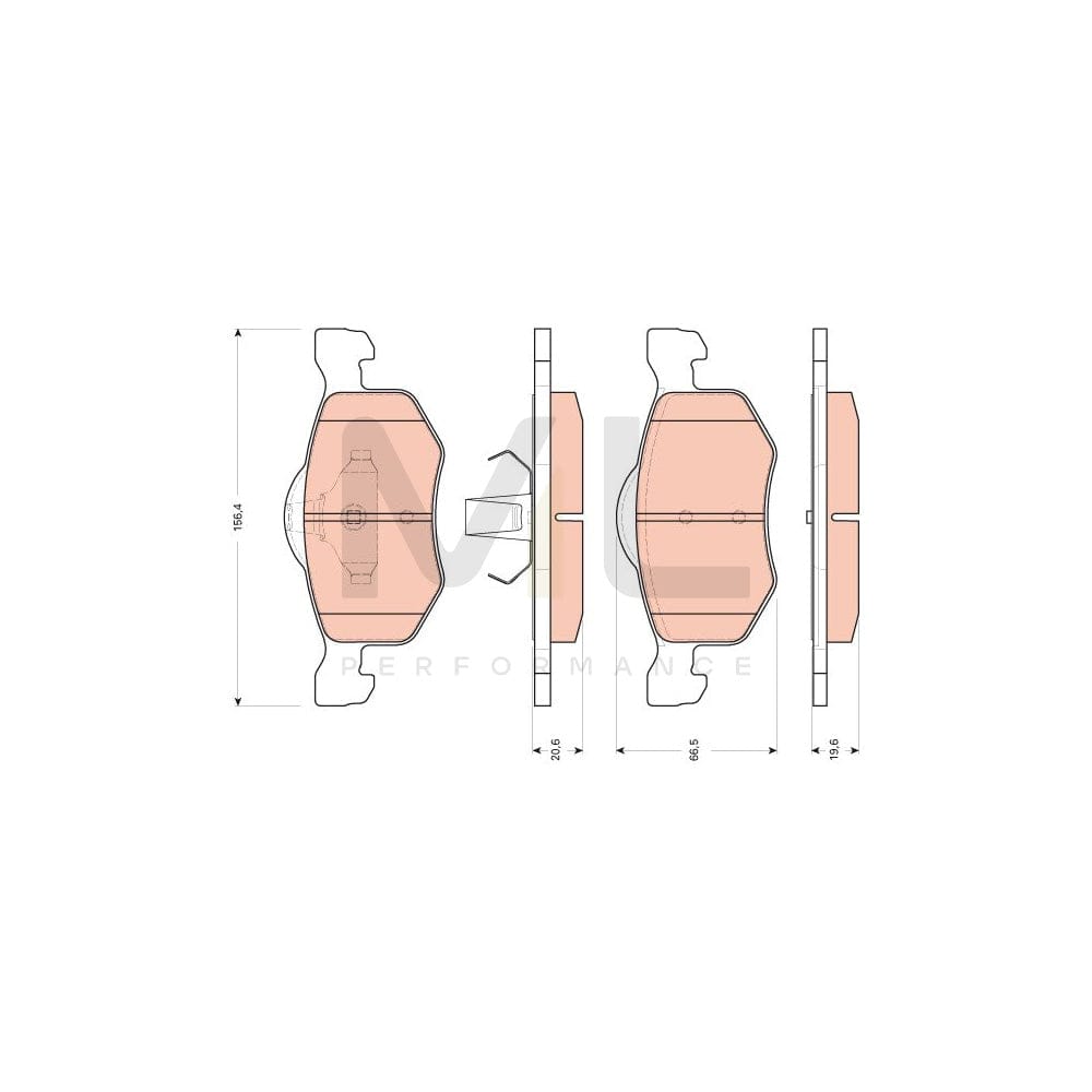 TRW Gdb1753 Brake Pad Set For Ford Maverick Off-Road (1N2) Not Prepared For Wear Indicator | ML Performance Car Parts