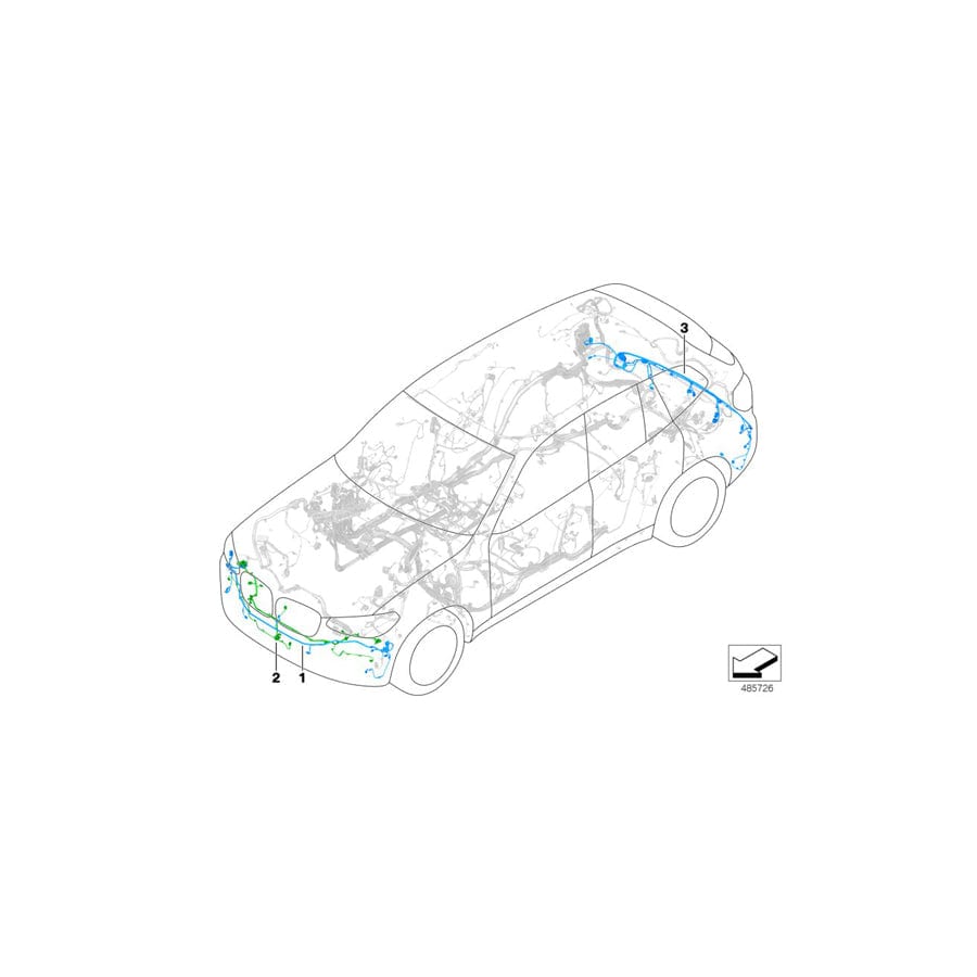 Genuine BMW 61128809736 Set Of Cables, Rear Bumper (Inc. X4) | ML Performance UK Car Parts