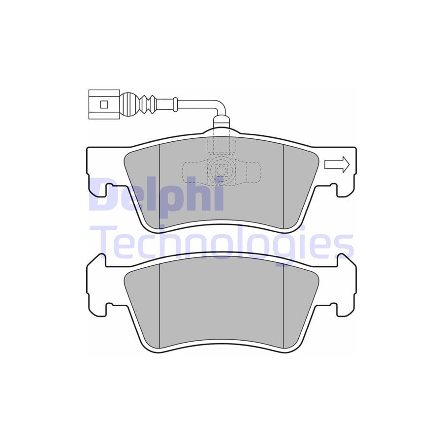 Delphi Lp2086 Brake Pad Set For Vw Touareg I (7La, 7L6, 7L7)