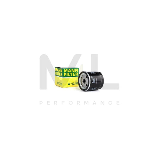 MANN-FILTER W 712/83 Oil Filter Spin-on Filter, with one anti-return valve | ML Performance Car Parts