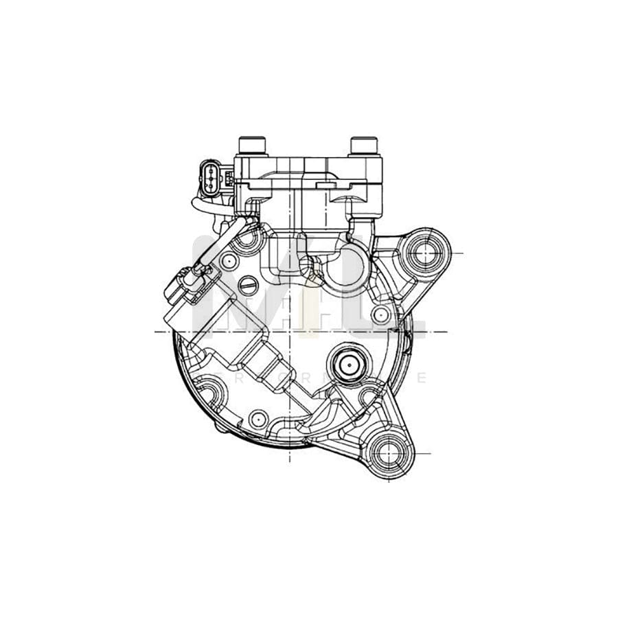 MAHLE ORIGINAL ACP 598 000P Compressor, air conditioning PAG 46 SP-A2, Refrigerant: R 1234yf, R 134a | ML Performance Car Parts