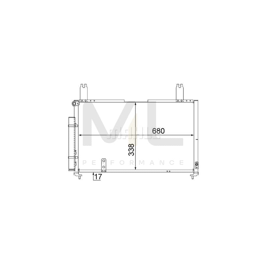 MAHLE ORIGINAL AC 565 000S Air conditioning condenser for SUZUKI LIANA with dryer | ML Performance Car Parts