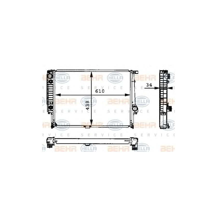 Hella 8MK 376 713-074 Engine Radiator