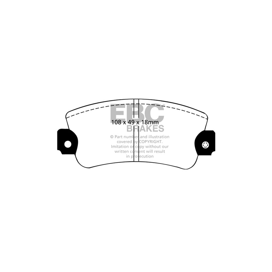 EBC PD01KF1352 Seat Greenstuff Front Brake Pad & Plain Disc Kit  (Inc. Ibiza & Malaga) 2 | ML Performance UK Car Parts