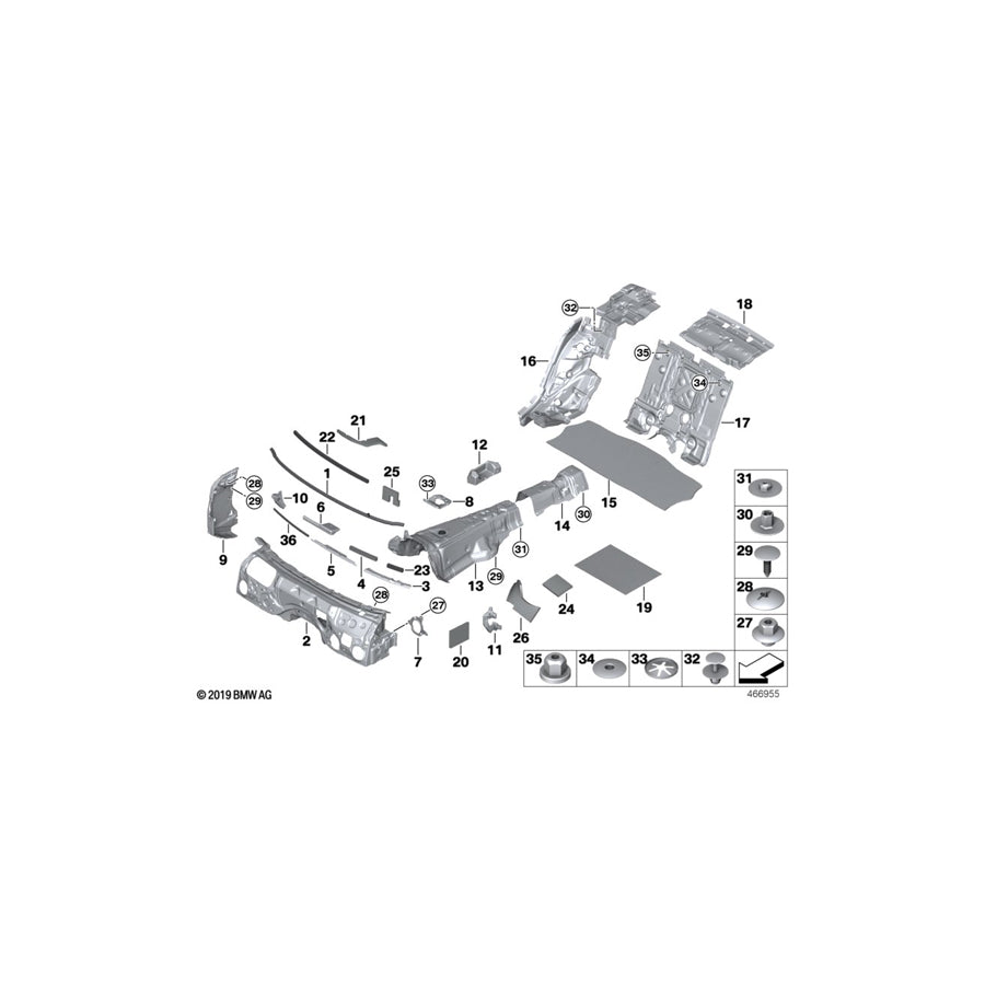 Genuine BMW 51477343391 G11 G12 Noise Insulation, A-Pillar, Upper Left LHD (Inc. 725Ld, 745e & Alpina B7) | ML Performance UK