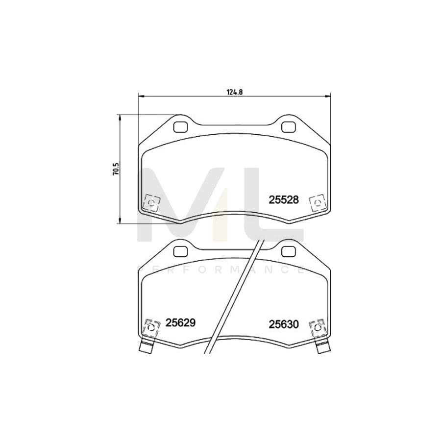 TEXTAR 2552801 Brake pad set with acoustic wear warning | ML Performance Car Parts