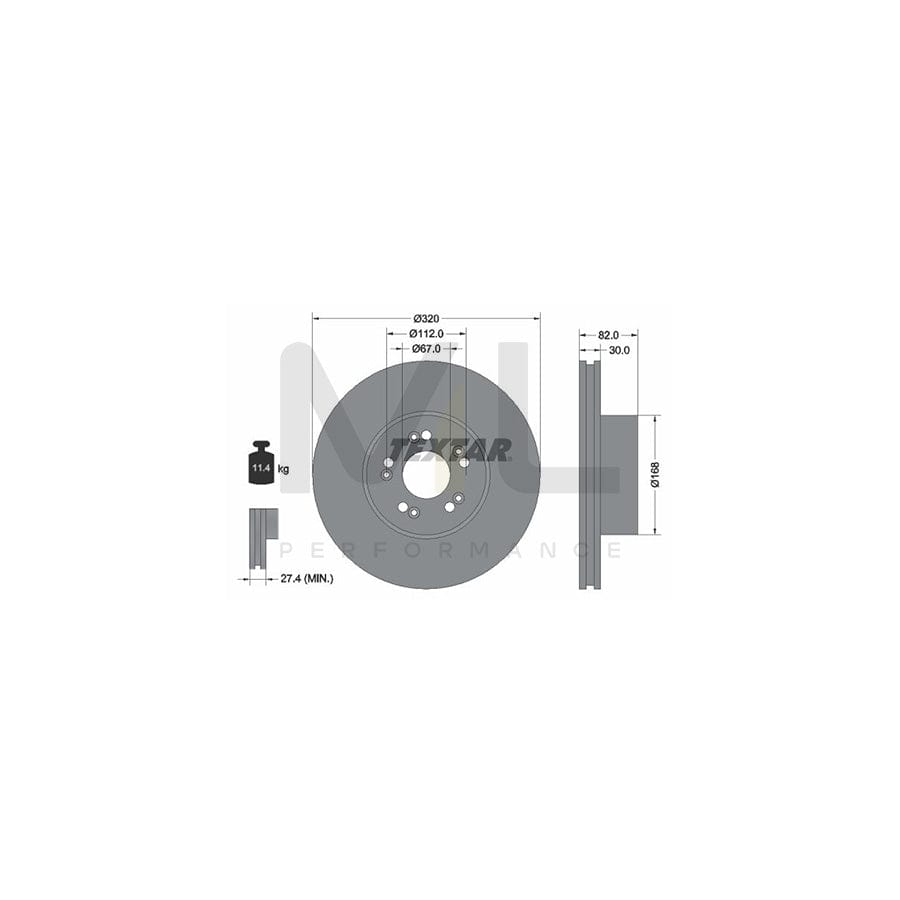 TEXTAR 92056600 Brake Disc suitable for MERCEDES-BENZ S-Class Internally Vented, without wheel hub, without wheel studs | ML Performance Car Parts