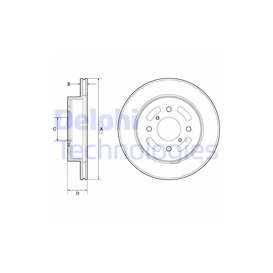 Delphi Bg3941 Brake Disc For Suzuki Ignis