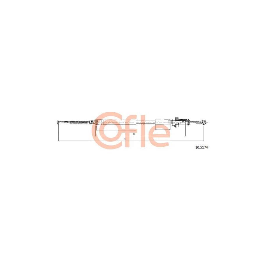 Cofle 92.10.5174 Hand Brake Cable For Land Rover Defender