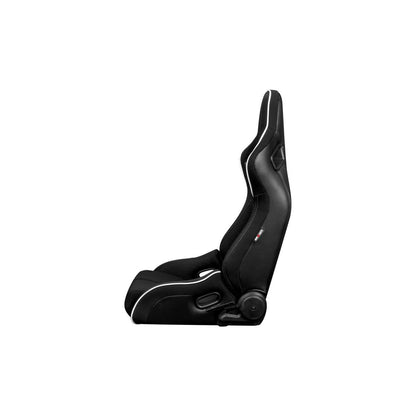 BRAUM Elite-R Series Racing Seats ( Black Cloth - White Piping ) – Pair