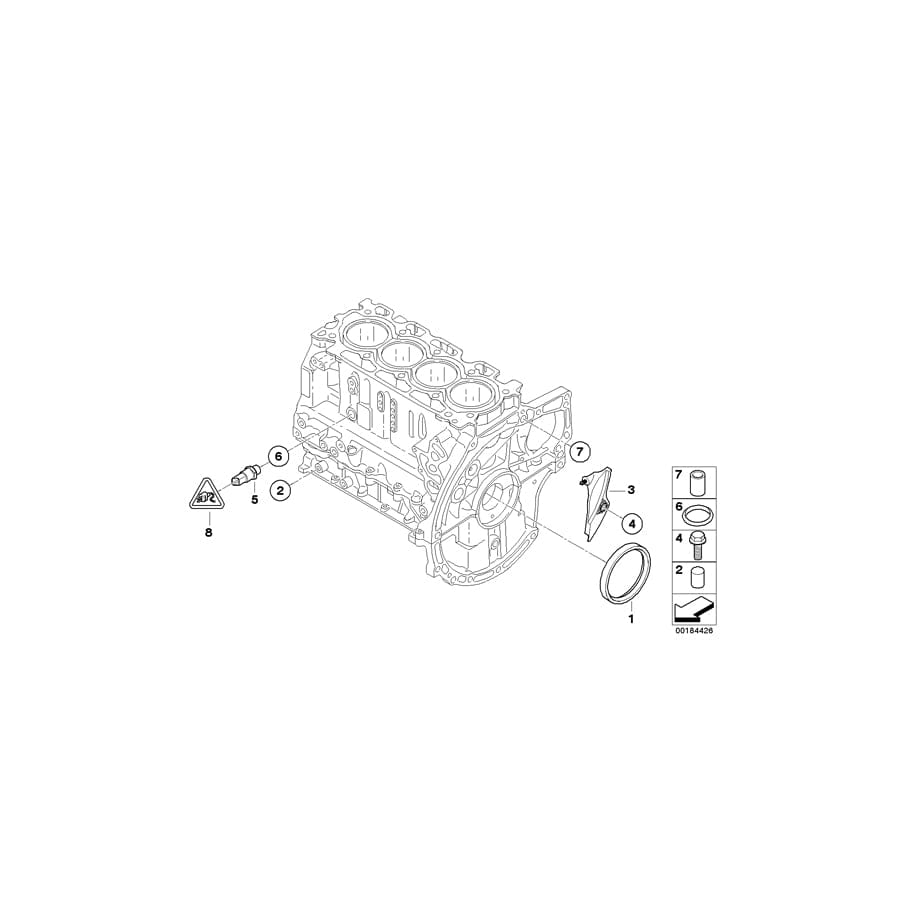 Genuine BMW 11117805946 R56 Shaft Seal 105X85X8,8 (Inc. One D & Cooper D) | ML Performance UK Car Parts