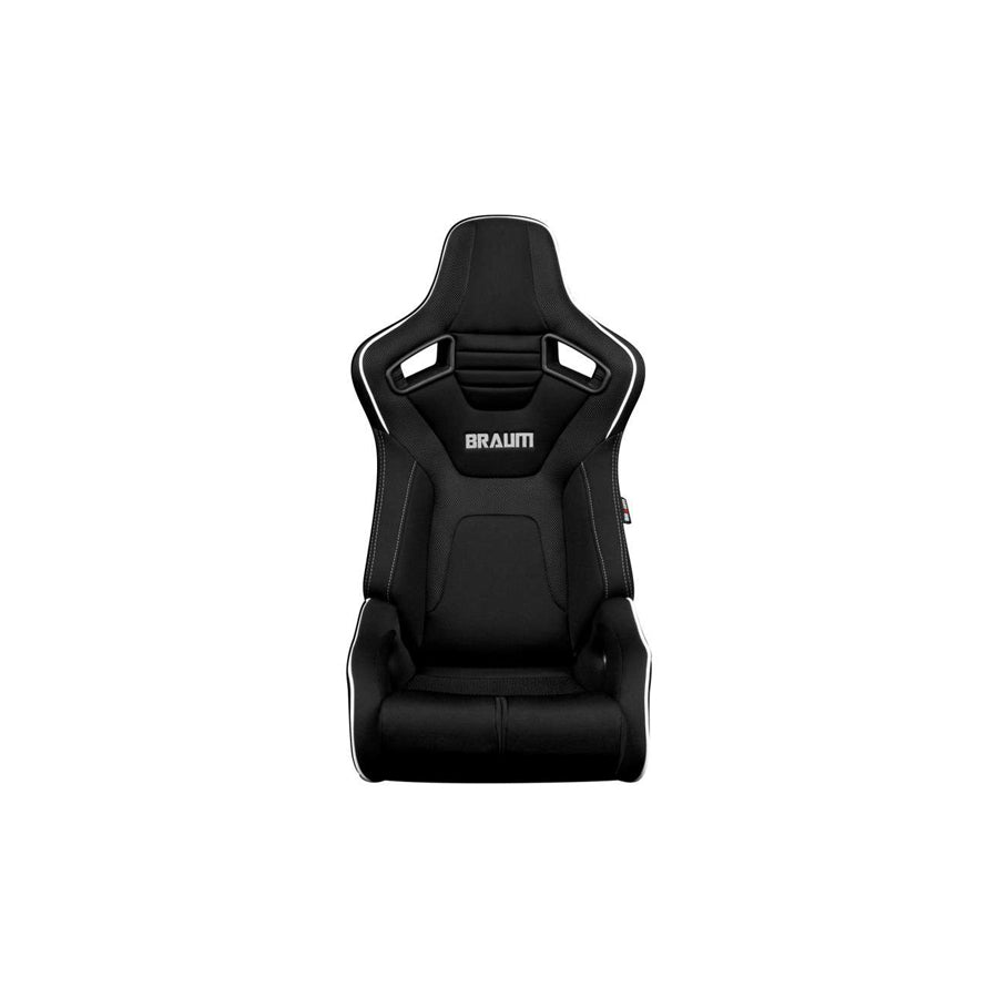 BRAUM Elite-R Series Racing Seats ( Black Cloth - White Piping ) – Pair