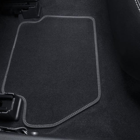 GENUINE FORD 2554847 ECOSPORT VELOUR FLOOR MATS REAR, BLACK WITH METAL GREY DOUBLE STITCHING | ML Performance UK