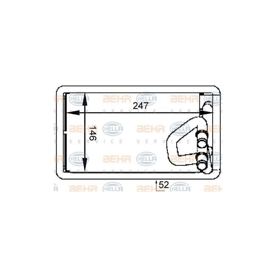 Hella 8FH 351 333-091 Heater Matrix