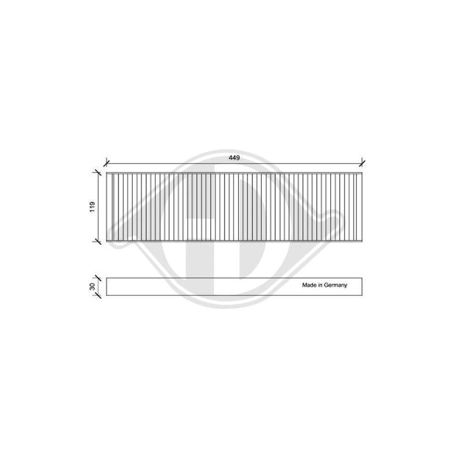 DIEDERICHS DCI0165 Pollen Filter For Mini Hatchback (R56) | ML Performance UK Car Parts