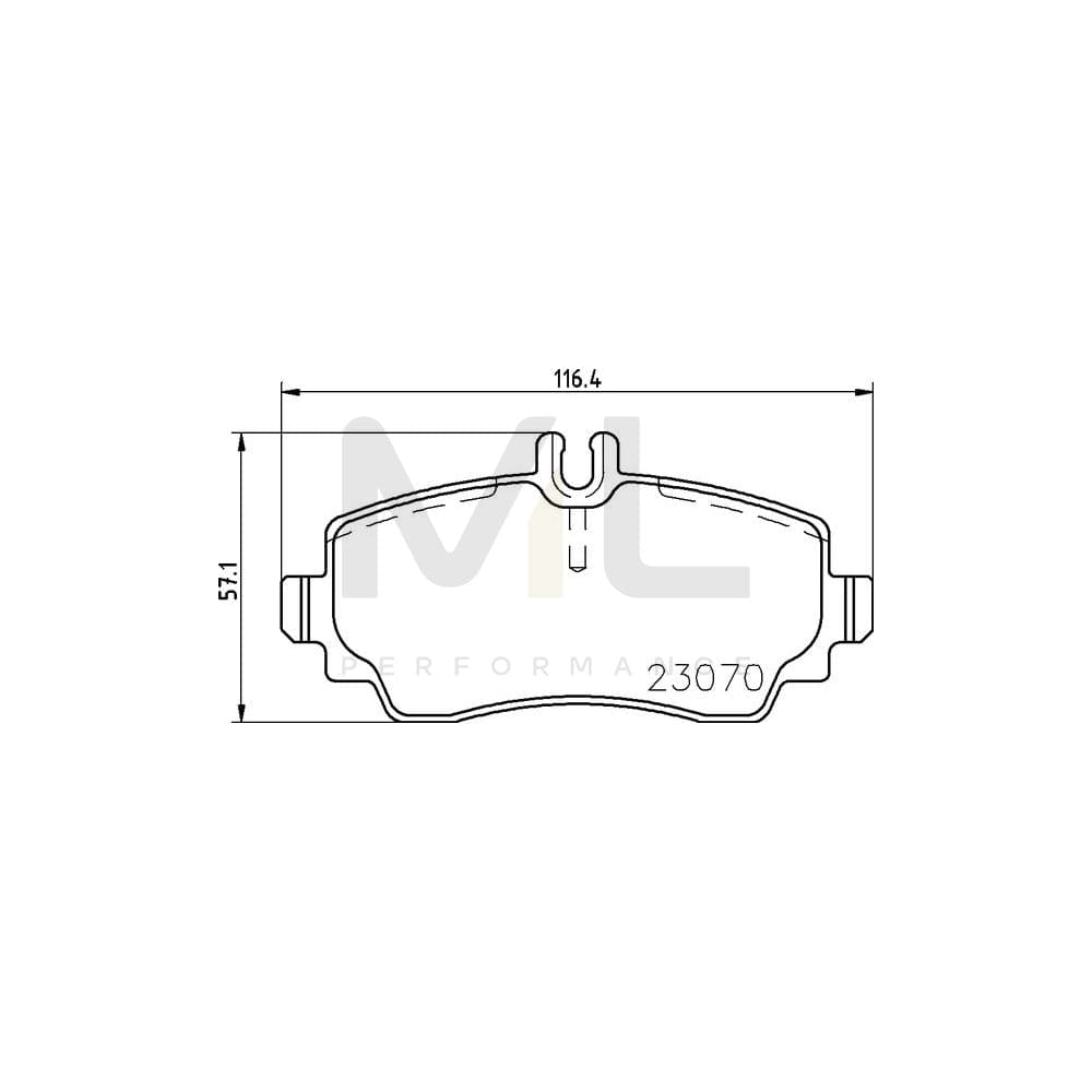 Brembo P 50 047 Brake Pad Set Suitable For Mercedes-Benz Vaneo (W414) With Brake Caliper Screws | ML Performance Car Parts